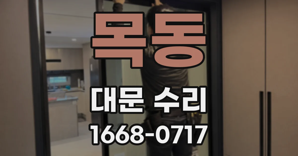 목동 대문 수리