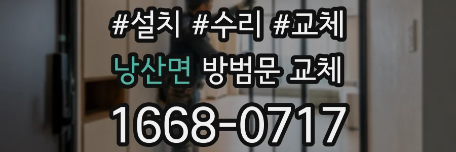 낭산면 방범문 교체