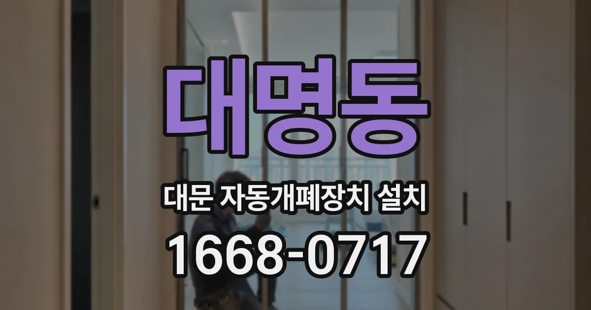 대명동 대문 자동개폐장치 설치