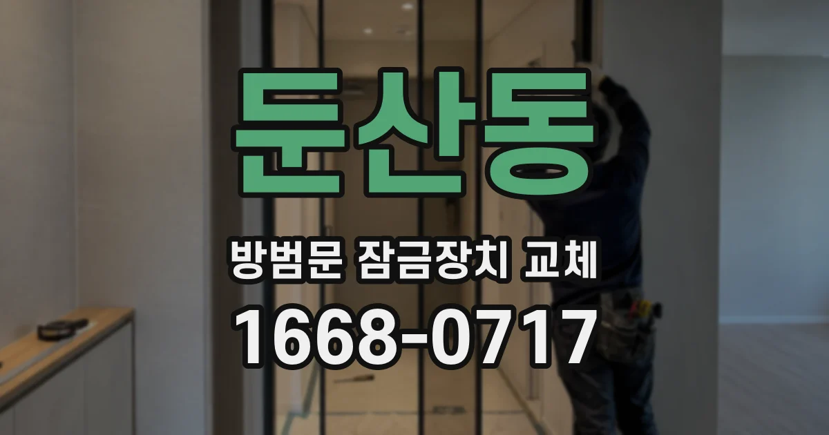 둔산동 방범문 잠금장치 교체