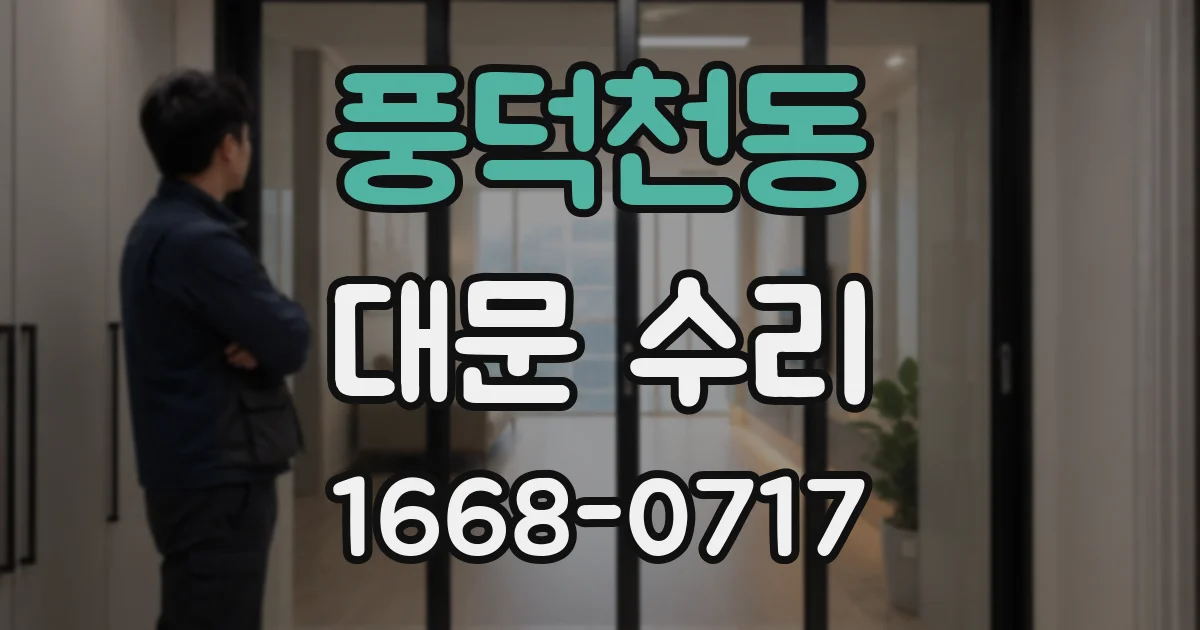 풍덕천동 대문 수리