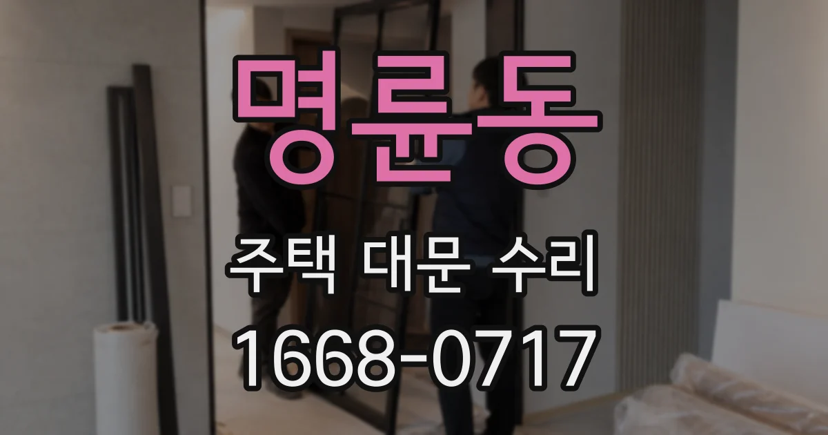 명륜동 주택 대문 수리