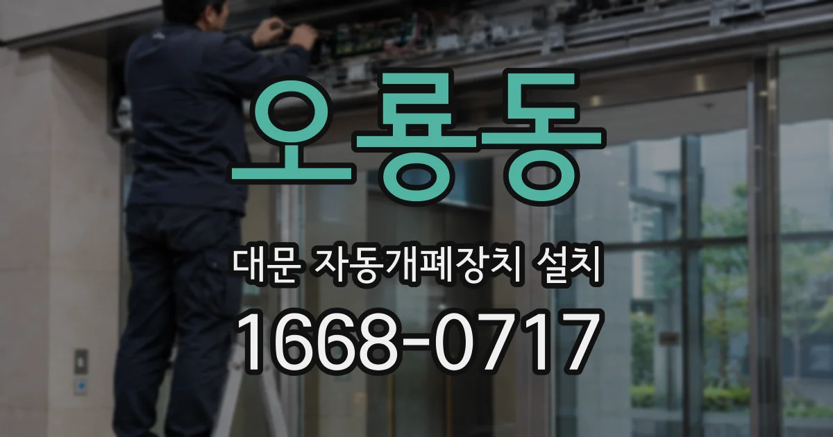 오룡동 대문 자동개폐장치 설치