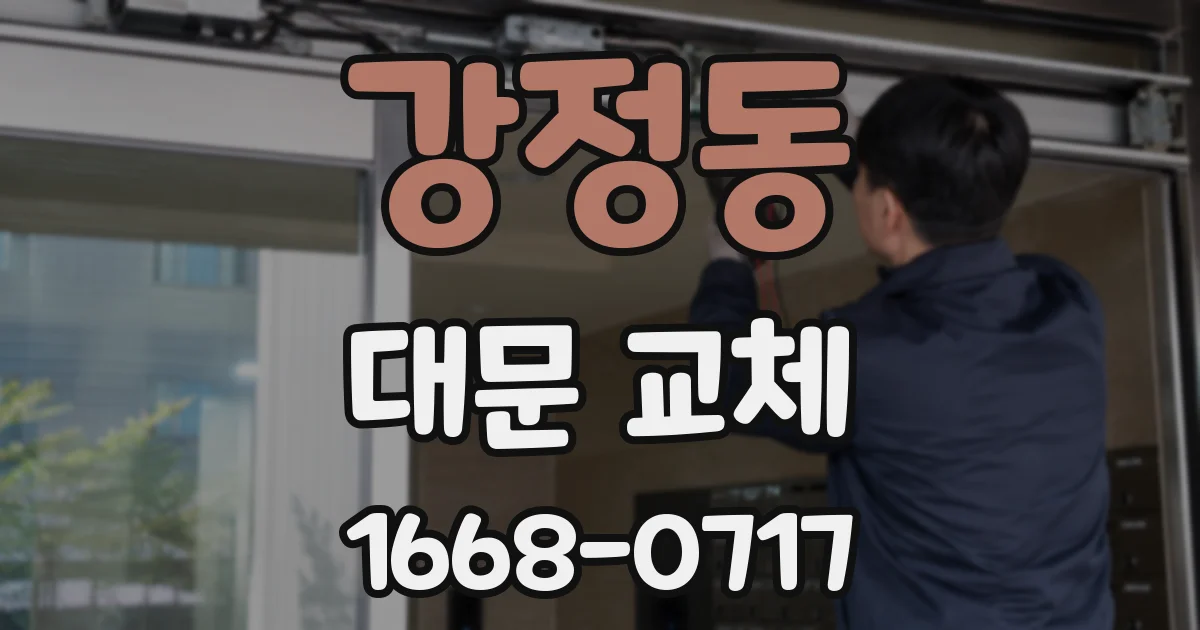 강정동 대문 교체