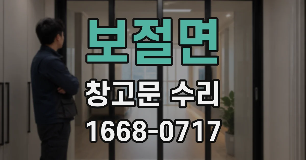 보절면 창고문 수리