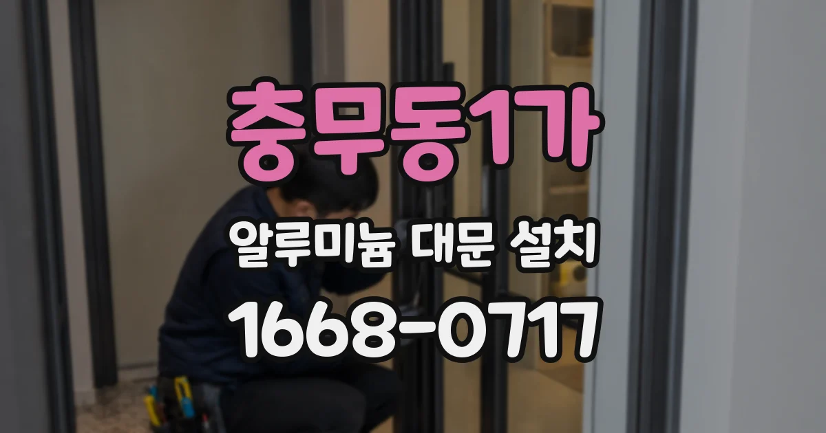 충무동1가 알루미늄 대문 설치