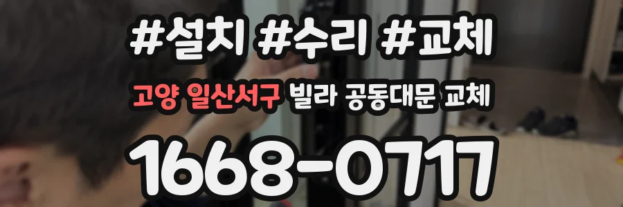 고양 일산서구 빌라 공동대문 교체
