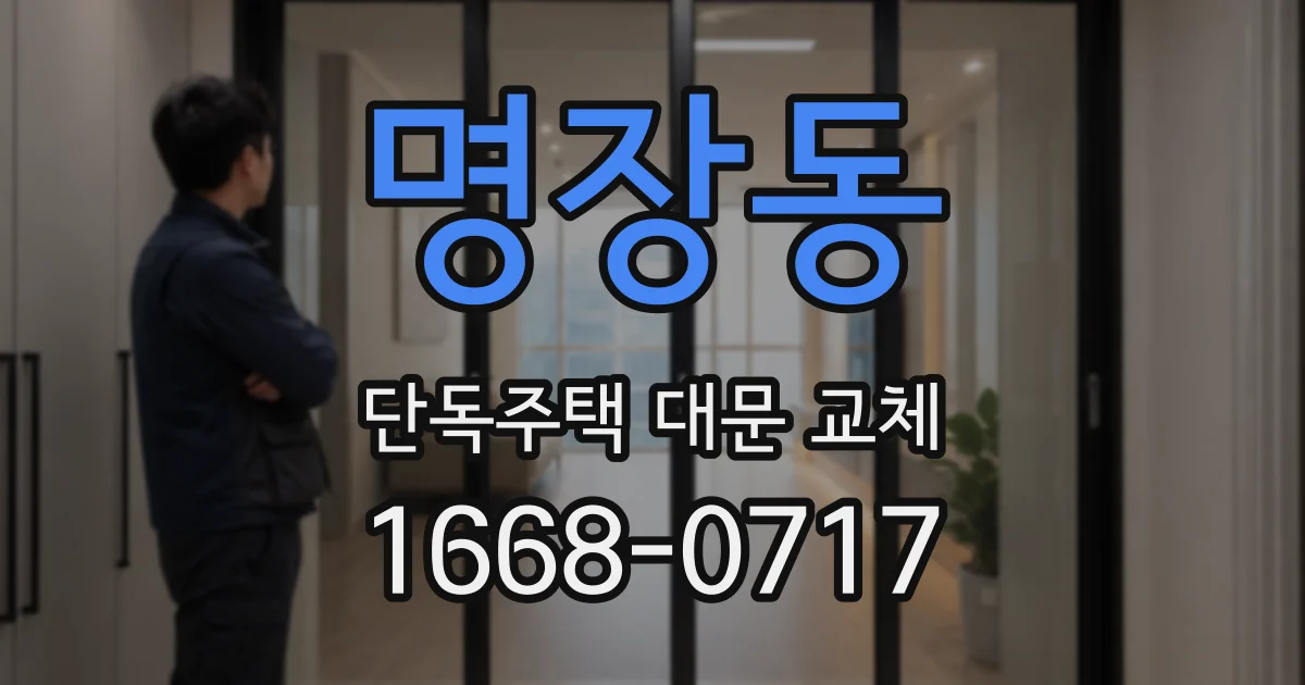 명장동 단독주택 대문 교체