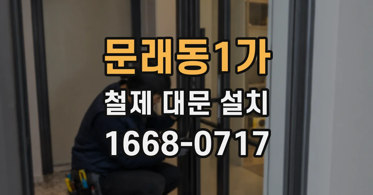 문래동1가 철제 대문 설치