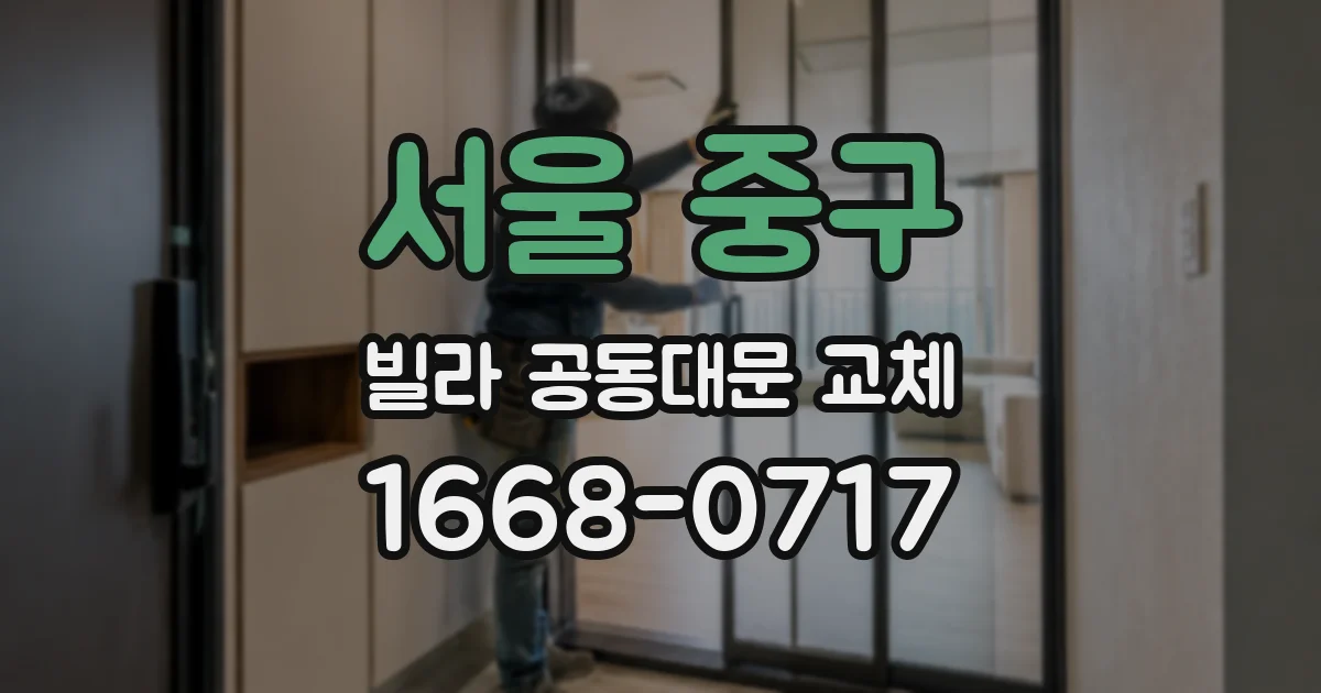 서울 중구 빌라 공동대문 교체