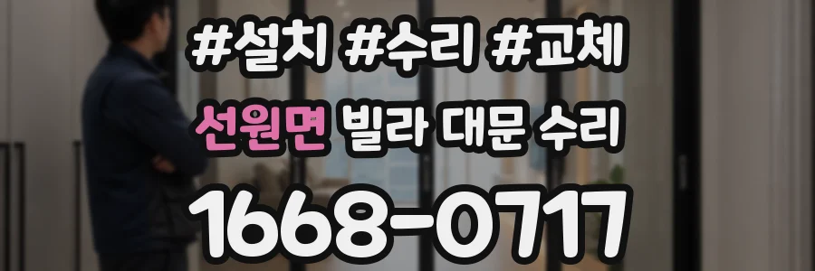 선원면 빌라 대문 수리