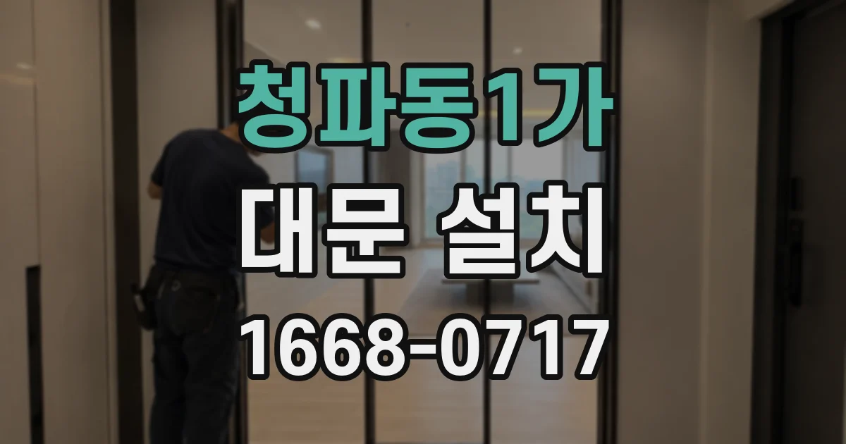 청파동1가 대문 설치