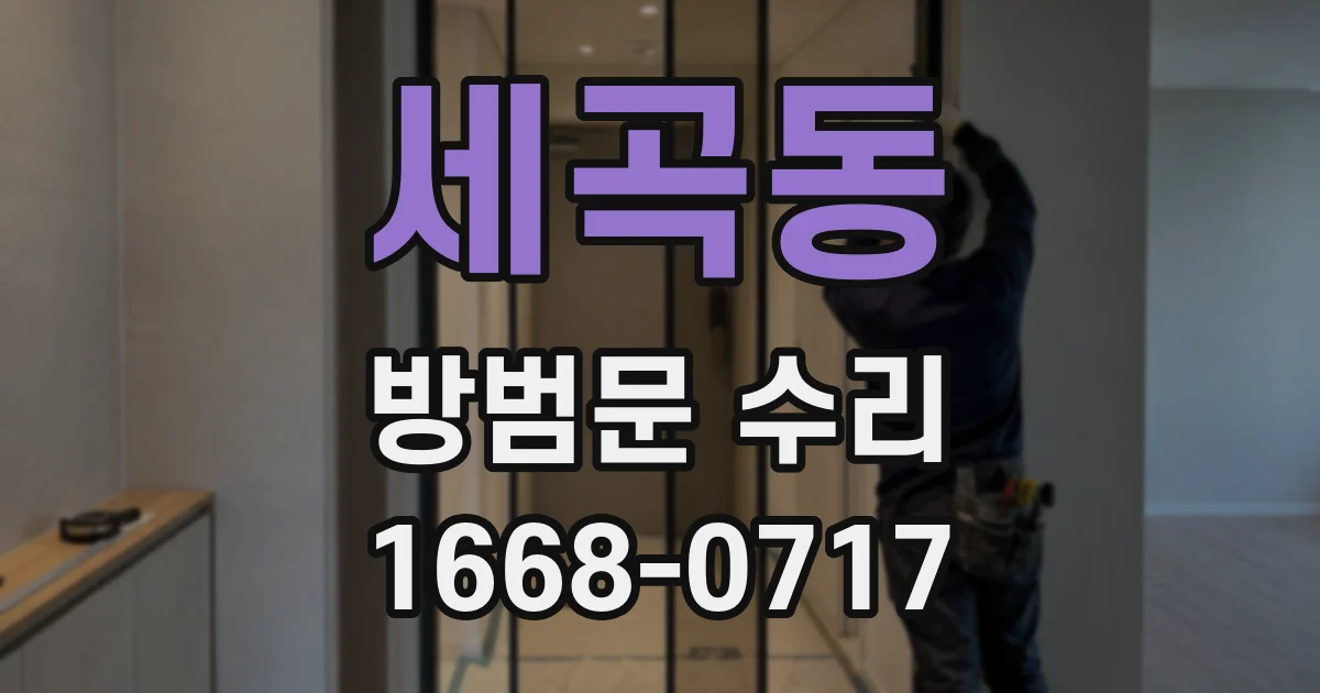 세곡동 방범문 수리