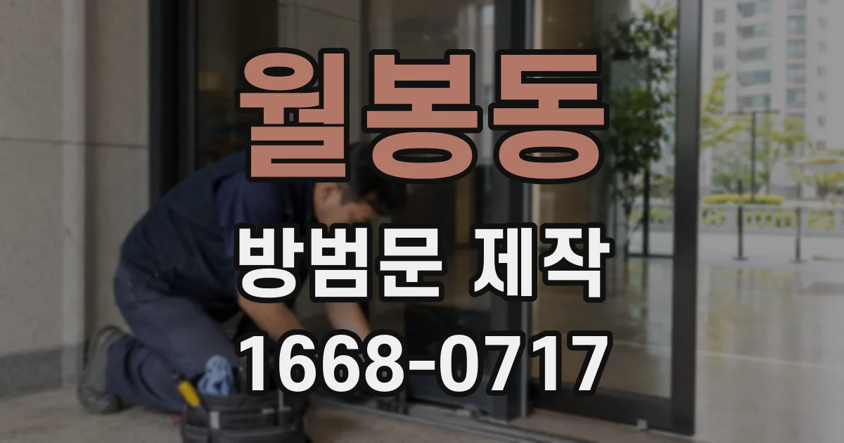 월봉동 방범문 제작