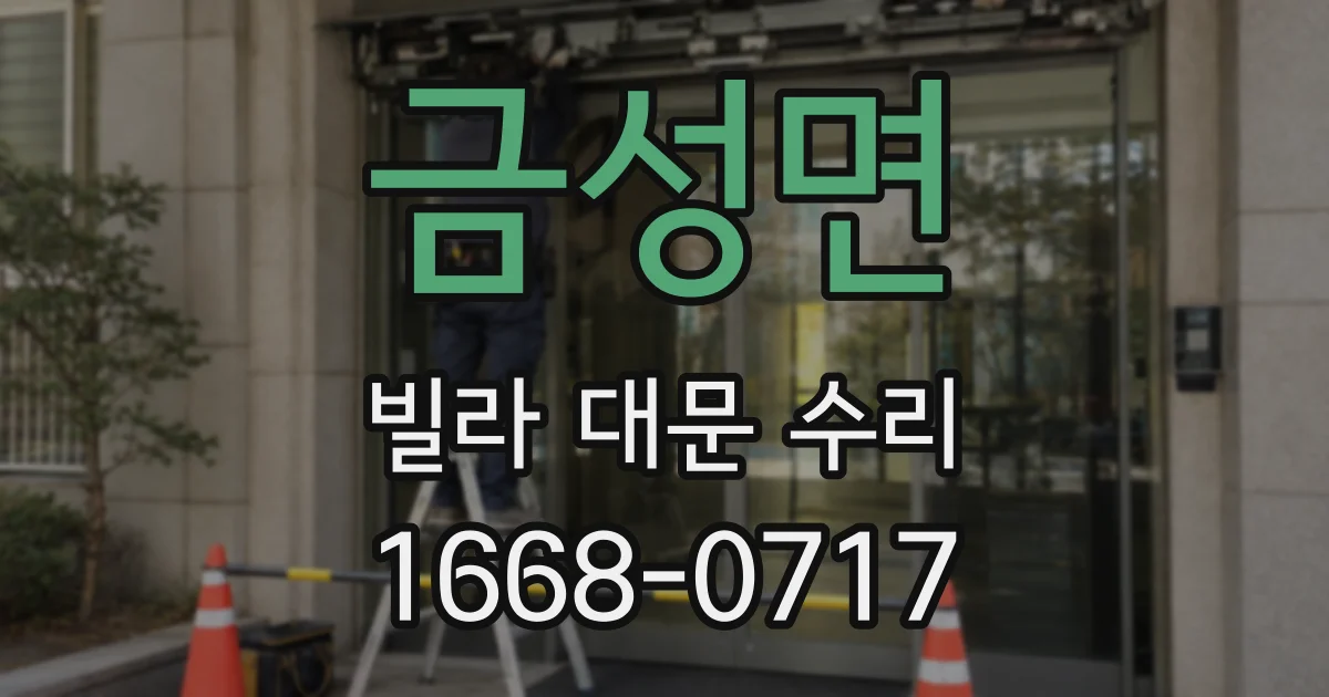금성면 빌라 대문 수리