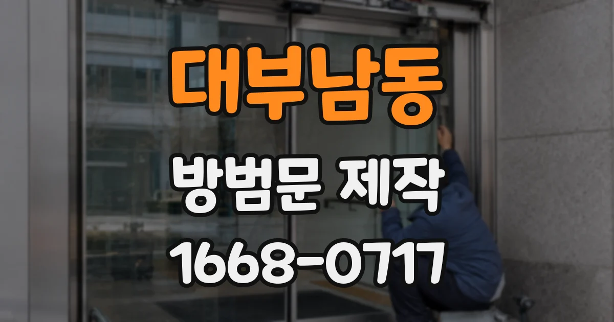 대부남동 방범문 제작