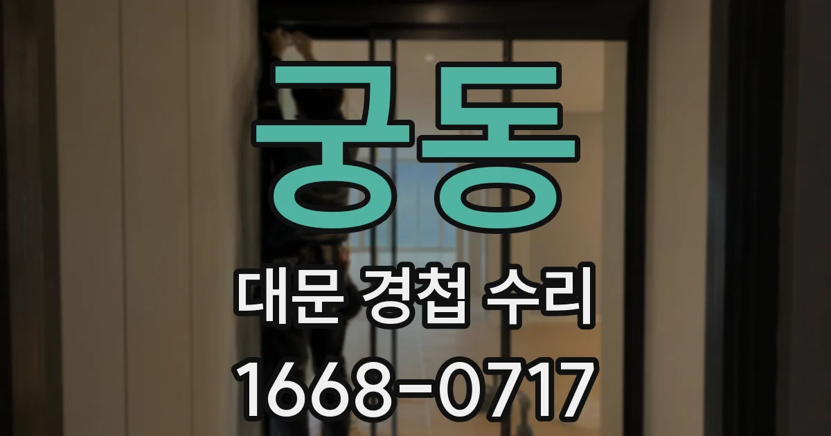 궁동 대문 경첩 수리