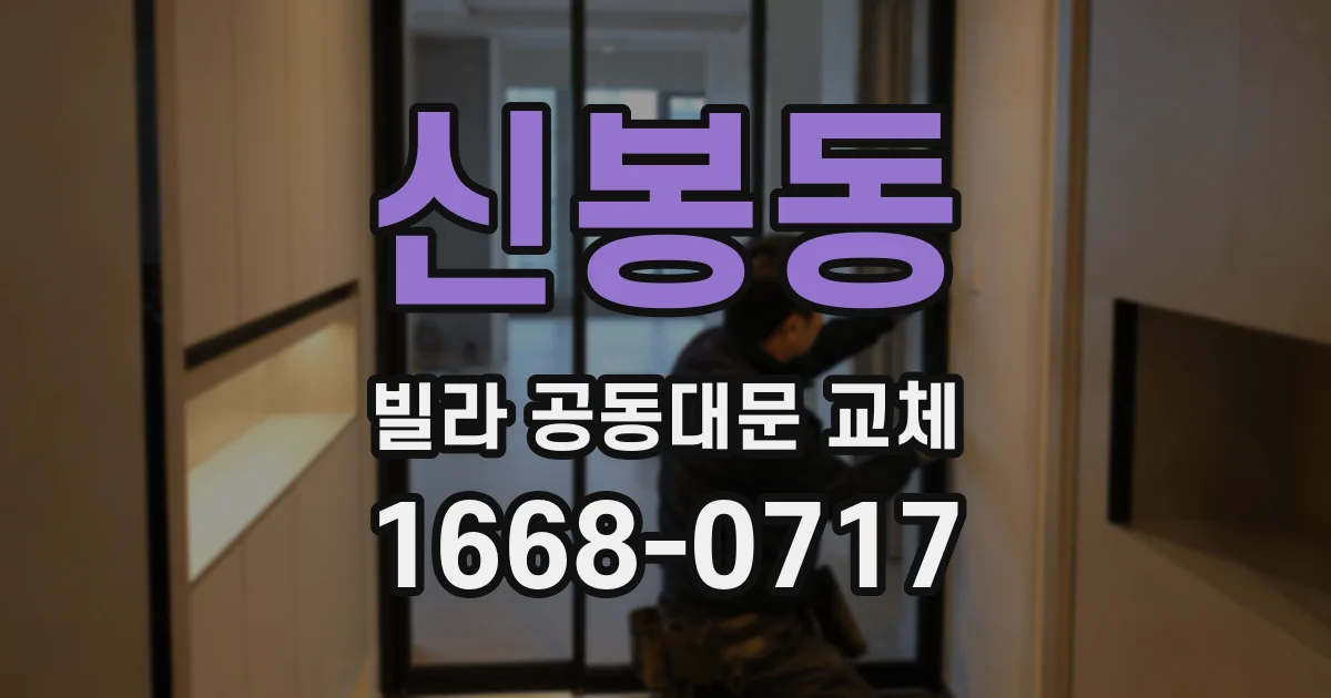 신봉동 빌라 공동대문 교체