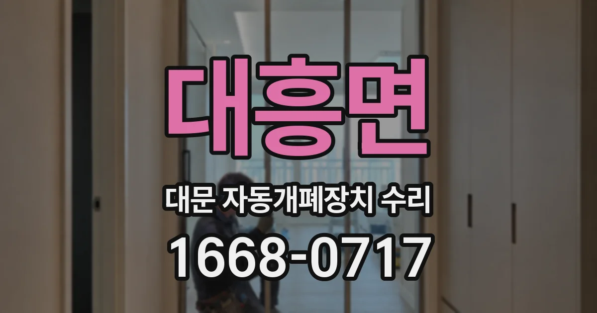 대흥면 대문 자동개폐장치 수리