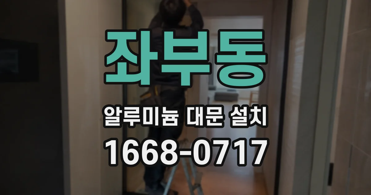 좌부동 알루미늄 대문 설치