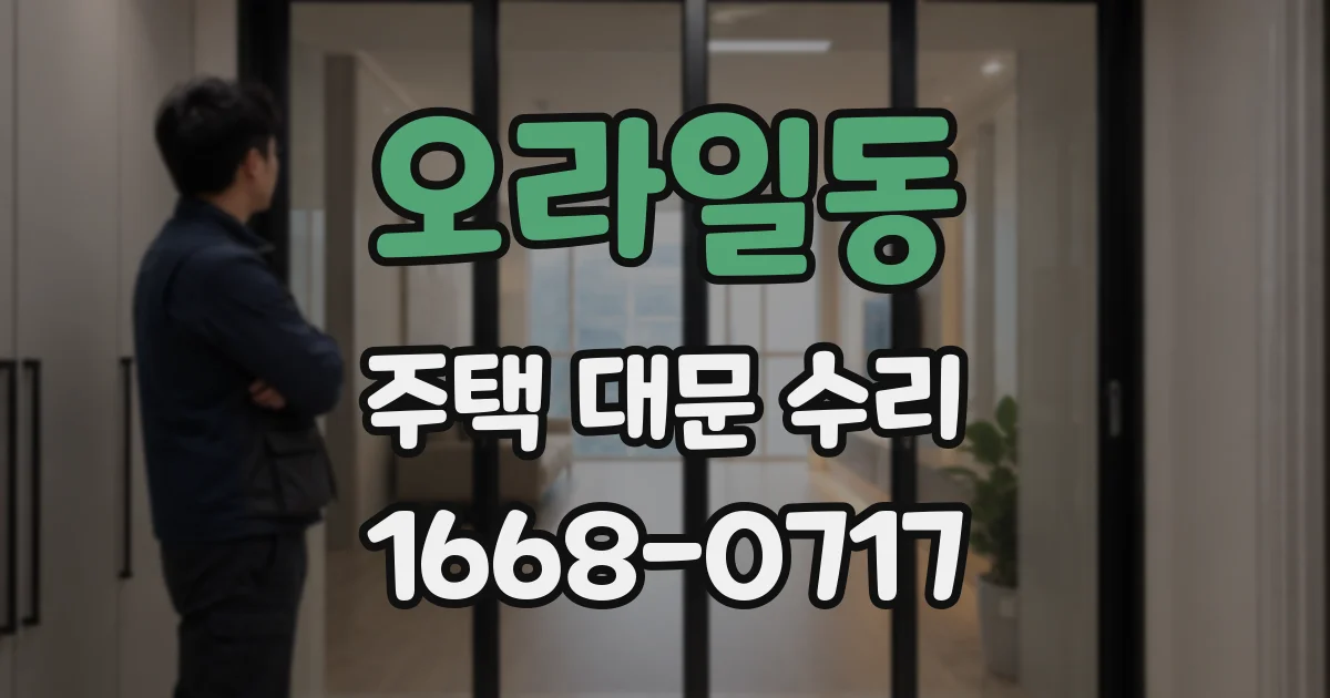 오라일동 주택 대문 수리
