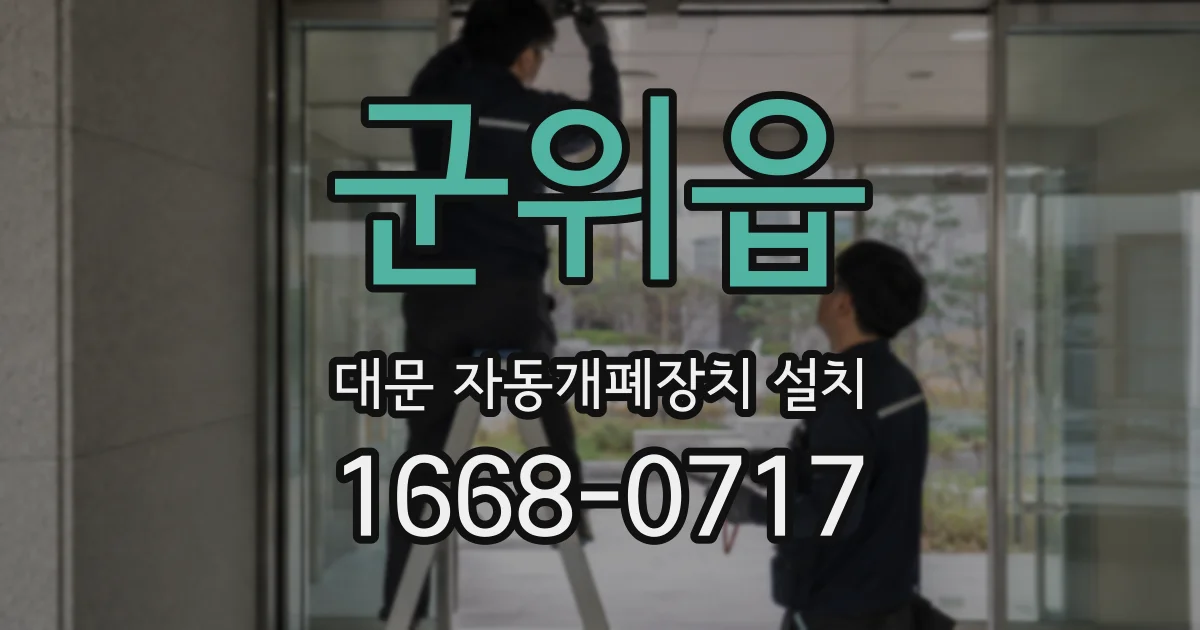 군위읍 대문 자동개폐장치 설치