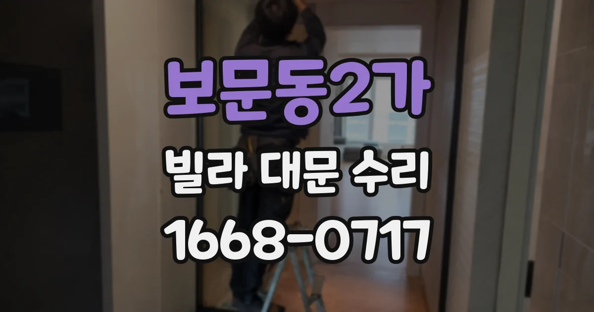 보문동2가 빌라 대문 수리