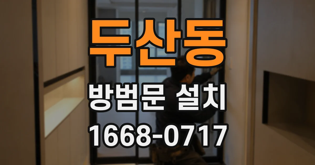 두산동 방범문 설치