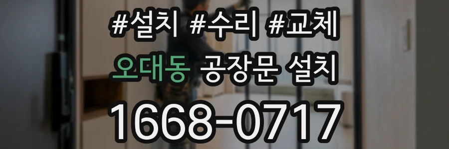 오대동 공장문 설치