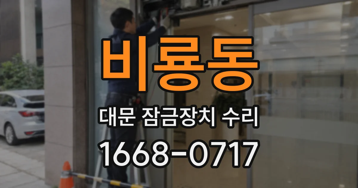 비룡동 대문 잠금장치 수리