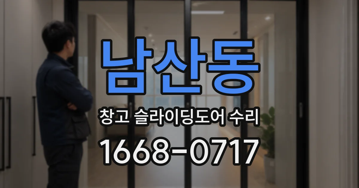 남산동 창고 슬라이딩도어 수리