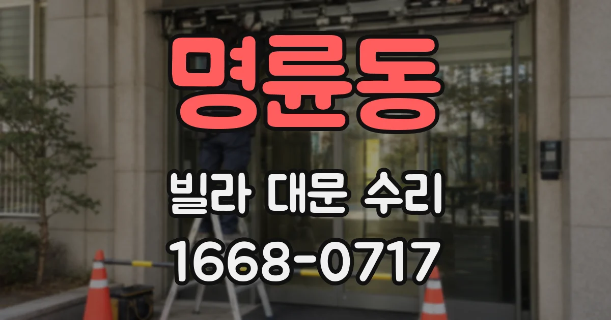 명륜동 빌라 대문 수리