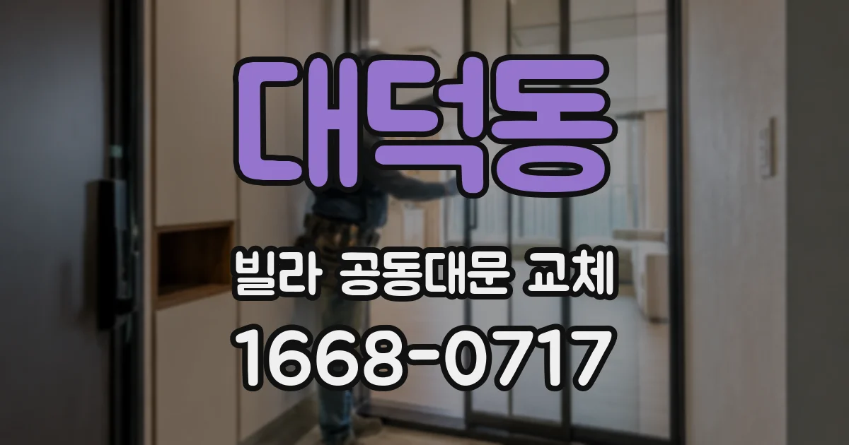대덕동 빌라 공동대문 교체