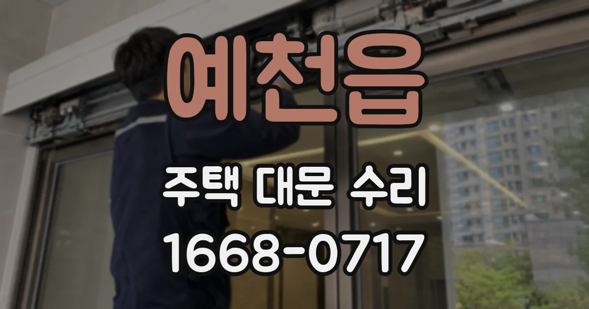 예천읍 주택 대문 수리