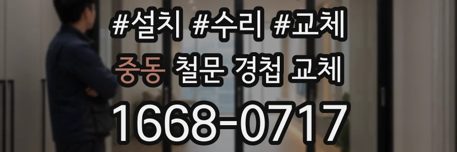 중동 철문 경첩 교체