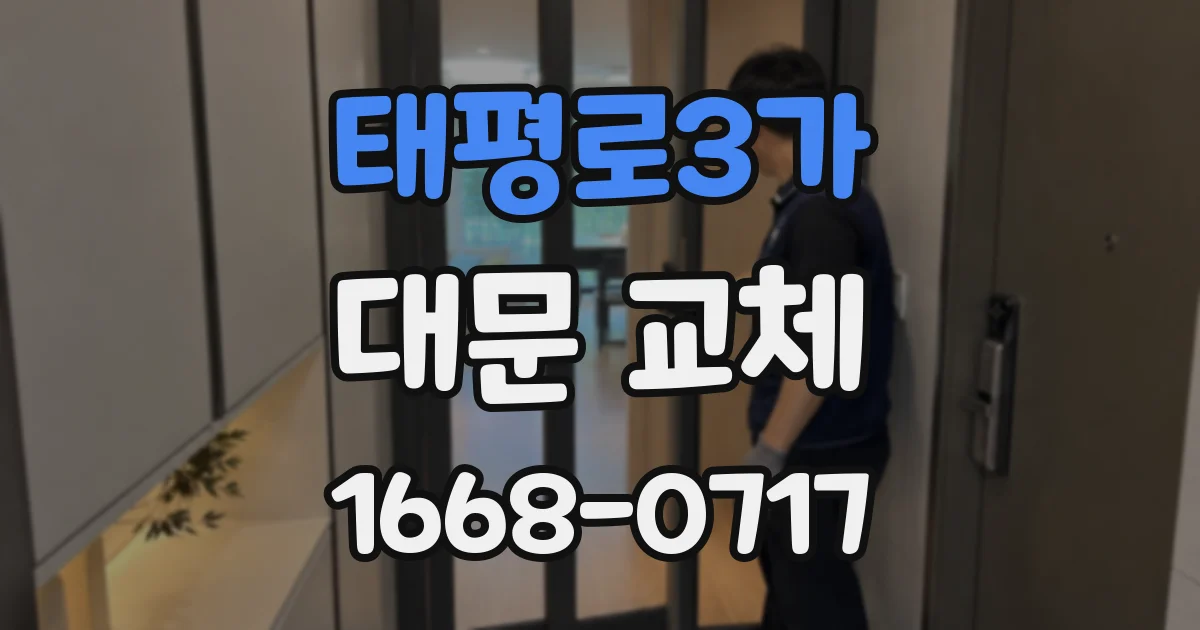 태평로3가 대문 교체