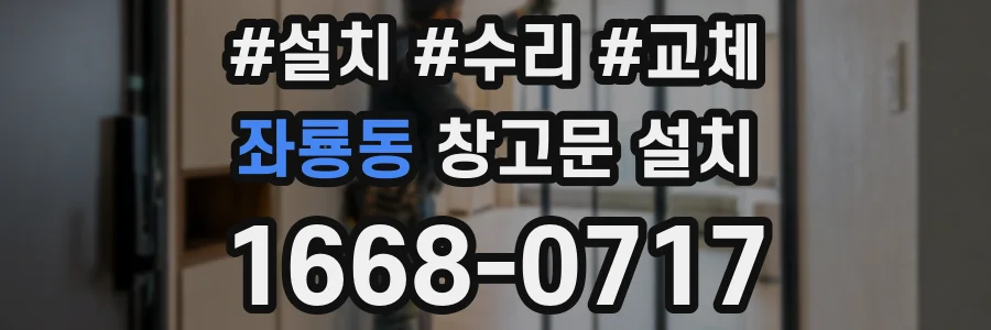 좌룡동 창고문 설치