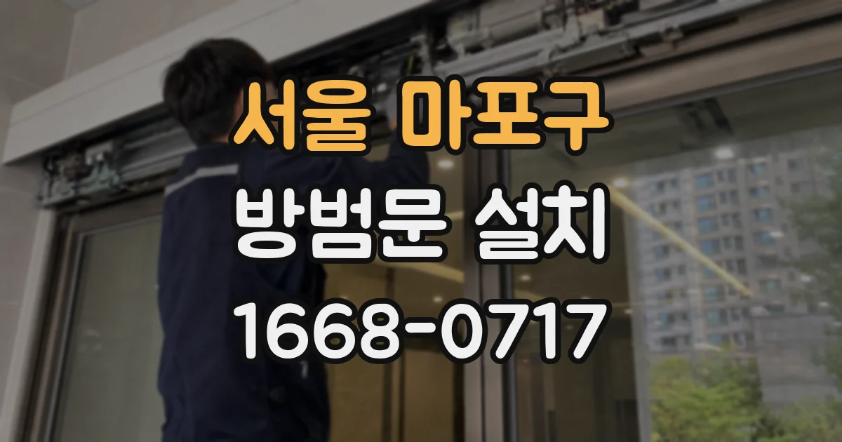 서울 마포구 방범문 설치