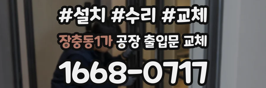 장충동1가 공장 출입문 교체