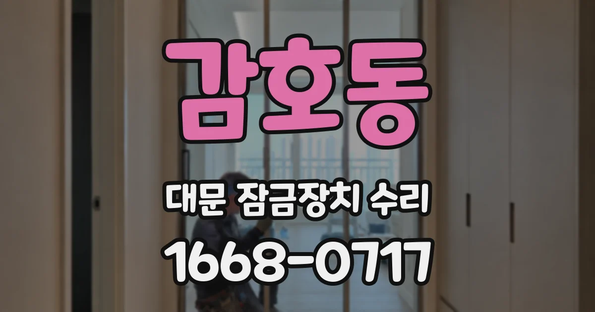 감호동 대문 잠금장치 수리