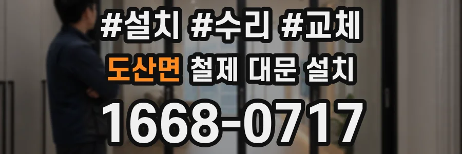 도산면 철제 대문 설치