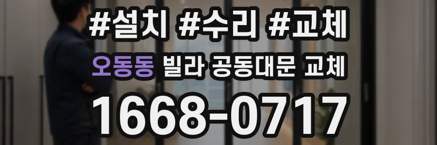 오동동 빌라 공동대문 교체
