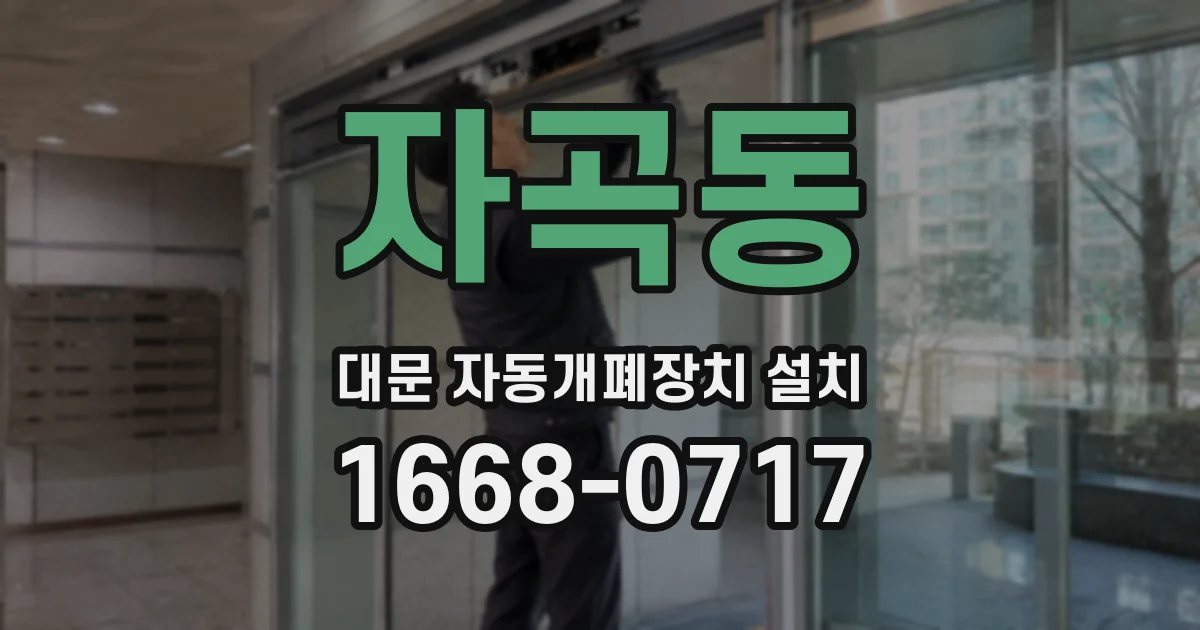 자곡동 대문 자동개폐장치 설치