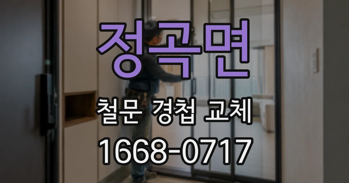 정곡면 철문 경첩 교체