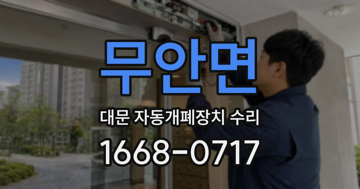무안면 대문 자동개폐장치 수리
