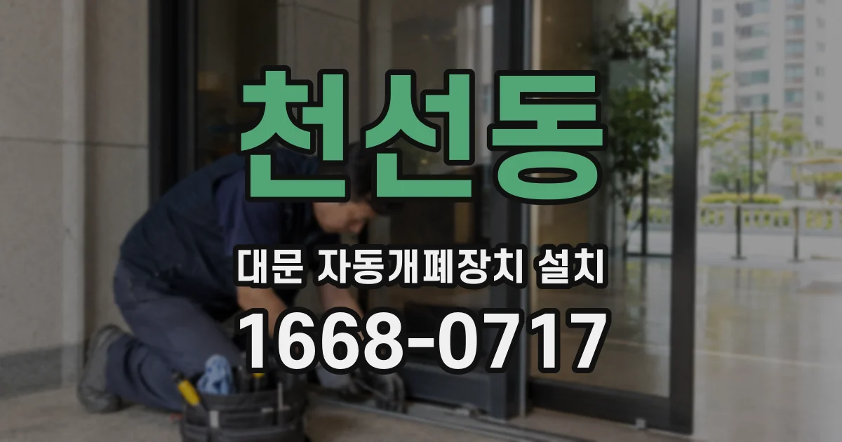천선동 대문 자동개폐장치 설치