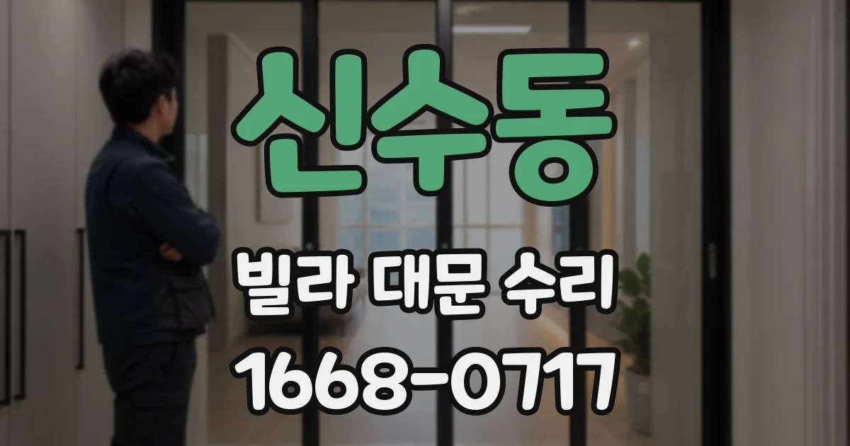 신수동 빌라 대문 수리
