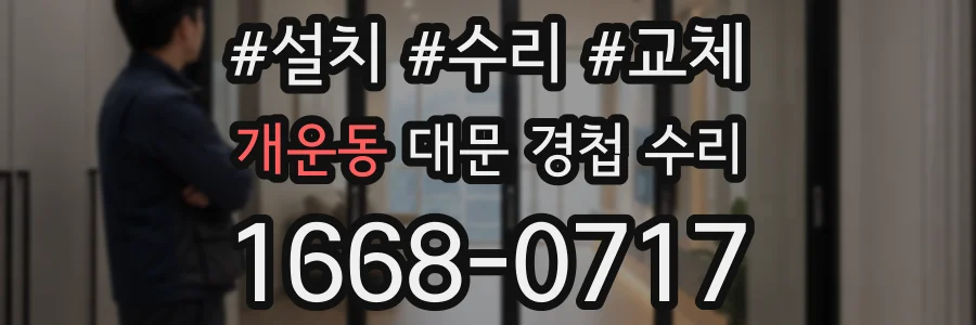 개운동 대문 경첩 수리