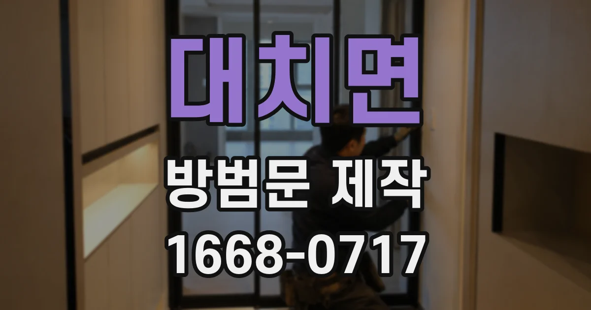 대치면 방범문 제작