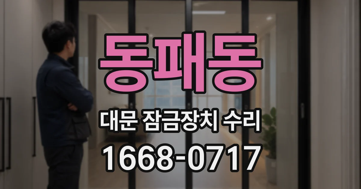 동패동 대문 잠금장치 수리